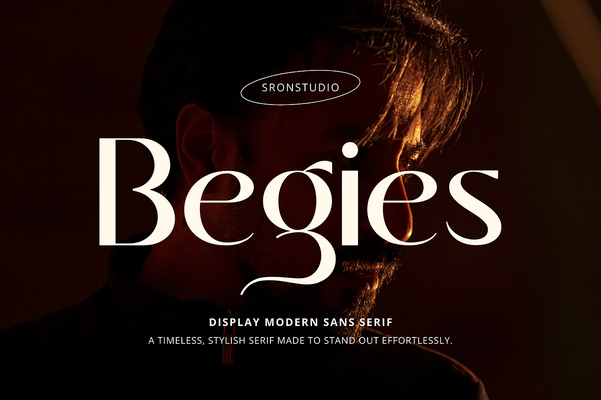 Begies - Modern Display Font, a Sans Serif Font by Sronstudio (Photo 1 of 14)