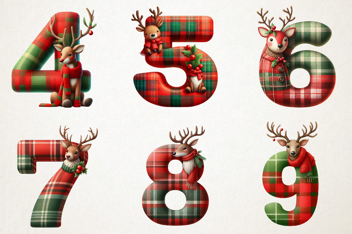 Christmas Reindeer Alphabet Png Clip, an Illustration by RobertsArt (Photo 7 of 7)
