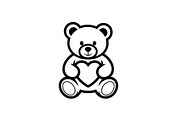 Cute Teddy Bear Love Vector Bundle, an Illustration by Designs_River (Thumbnail 34 of 51)