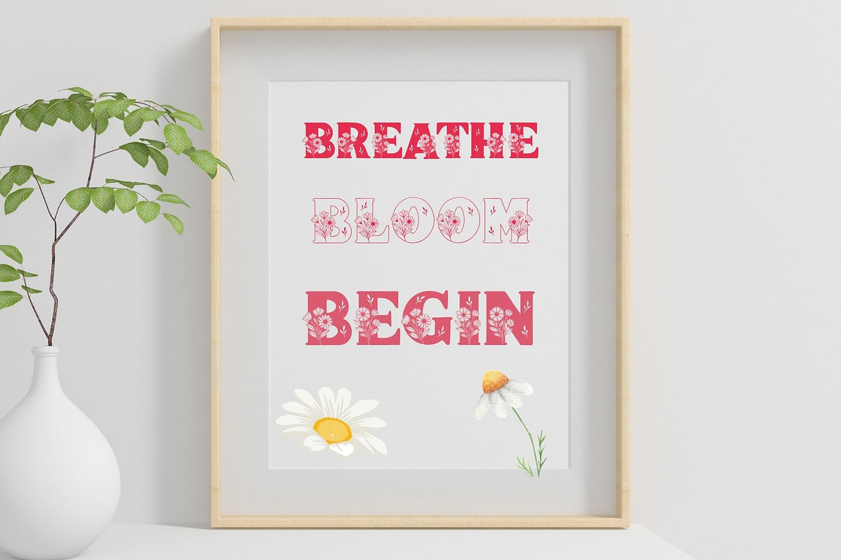 Daisyfolk - Floral Decorative Font, a Serif Font by AnningArts (Photo 5 of 7)