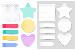 Sticky notes vector illustrations, a Texture Graphic by Stock-Smart-Start