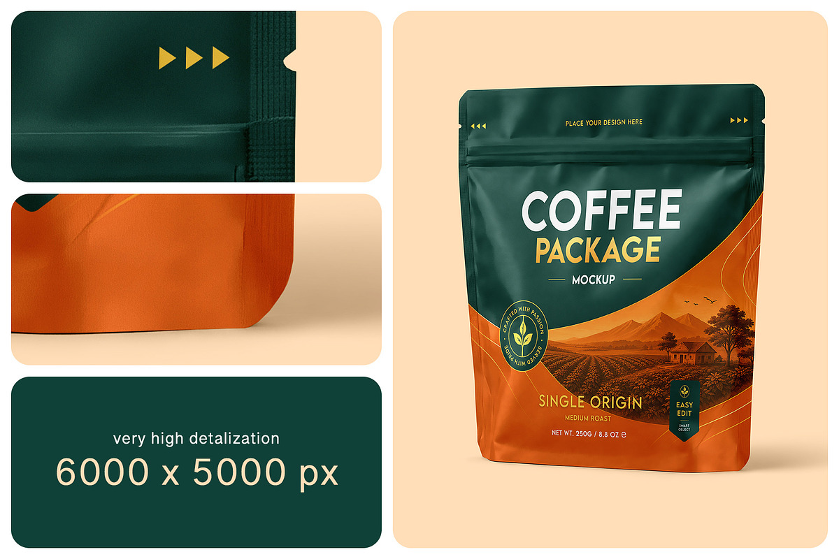 Coffee Package Mockup Set, a Packaging Mockup by Country4k (Photo 3 of 4)