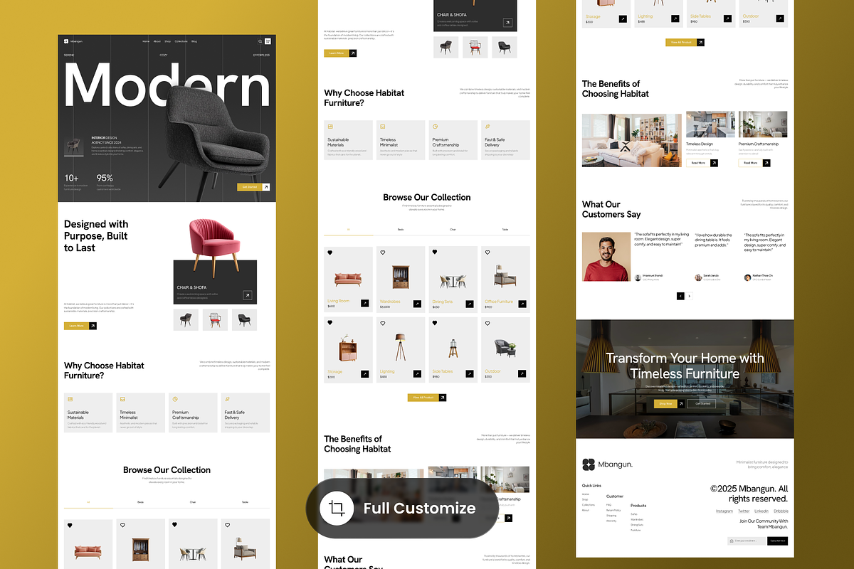 Mbangun - Furniture Landing Page preview 3