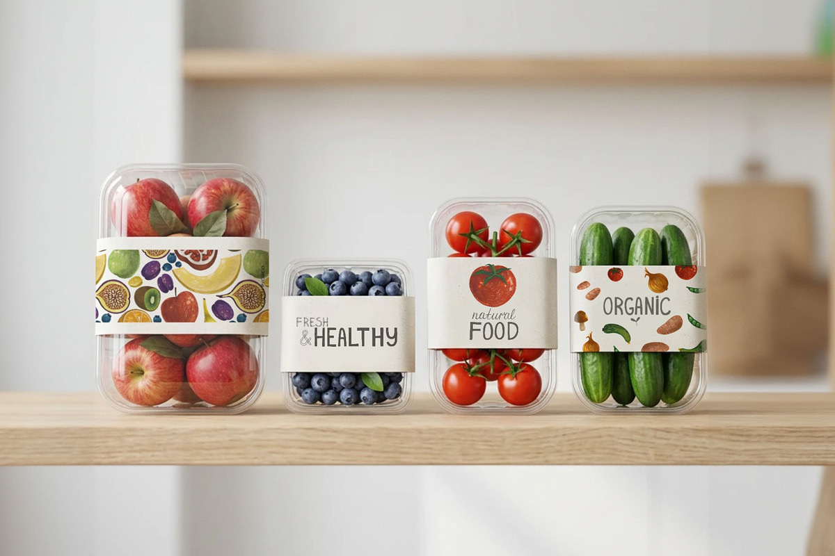 Organic Food Clipart & Branding, a Food Illustration by Illustrations Lazarteva (Photo 10 of 10)