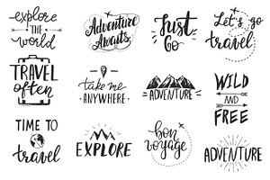 Hand Drawn Travel Quotes