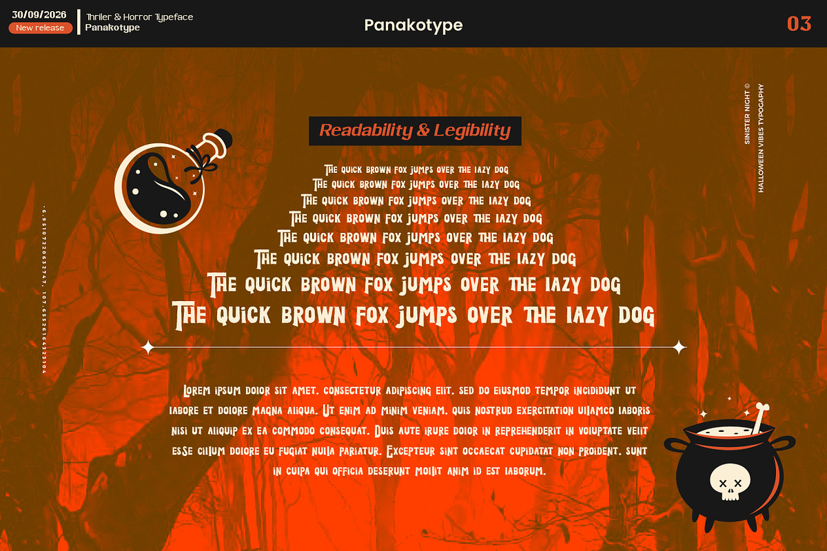 SinisterNight-Halloween Typography, a Blackletter Font by panakota studio (Photo 6 of 10)