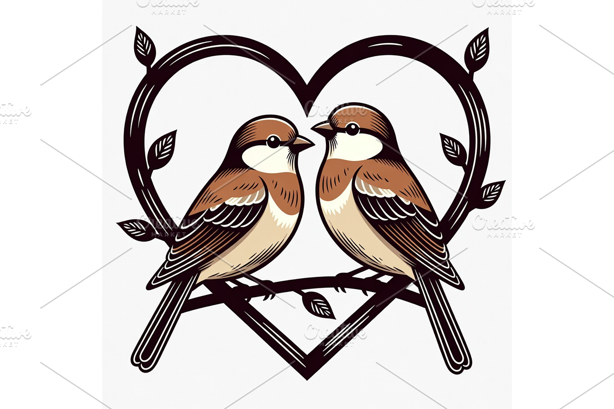 Vintage Valentine's Day Clipart, a Seasonal Illustration by Creative design (Photo 4 of 7)