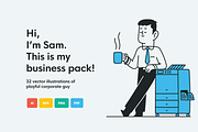 Business Sam - illustration pack, a Person Illustration by Ivan Mesaros (Thumbnail 1 of 5)