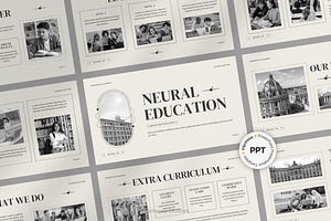 Neural Education Pitch Deck, a Presentation Template by FIBRINOSÄ