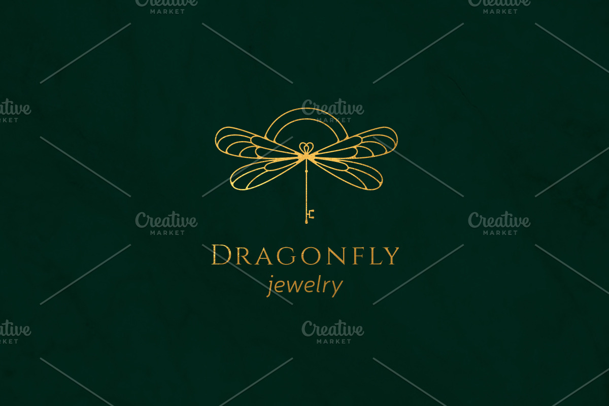 Dragonfly jewelry logo, a Branding & Logo Template by OlgaKiseleva (Photo 4 of 5)
