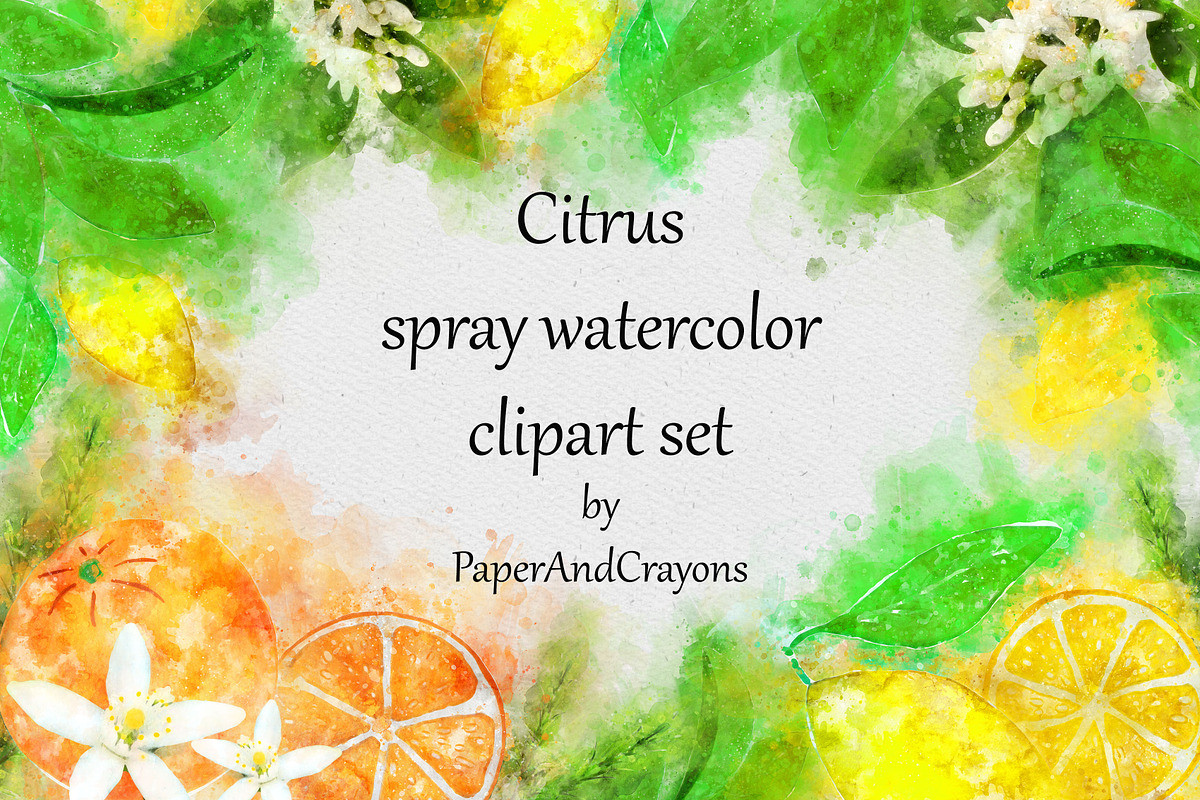 Mediterranean Summer Citrus Watercol, an Illustration by PaperAndCrayons (Photo 1 of 5)