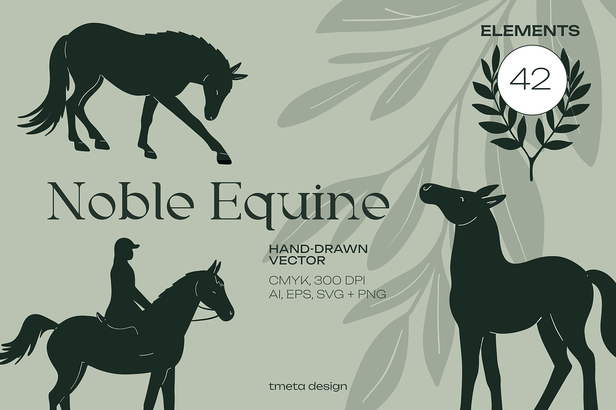 Noble Equine | Elegant Branding Pack, an Animal Illustration by TMETA design (Photo 1 of 14)