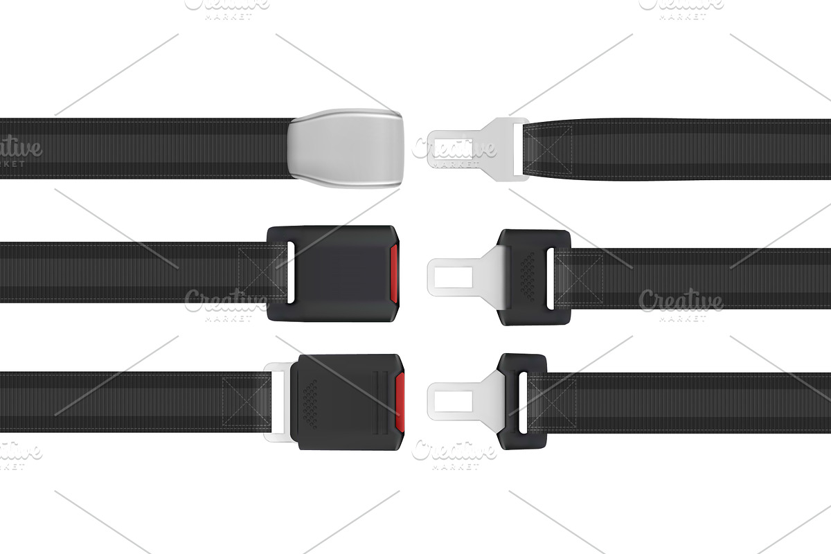 Seatbelt safety straps with buckles, a Transportation Illustration by art PVP - market