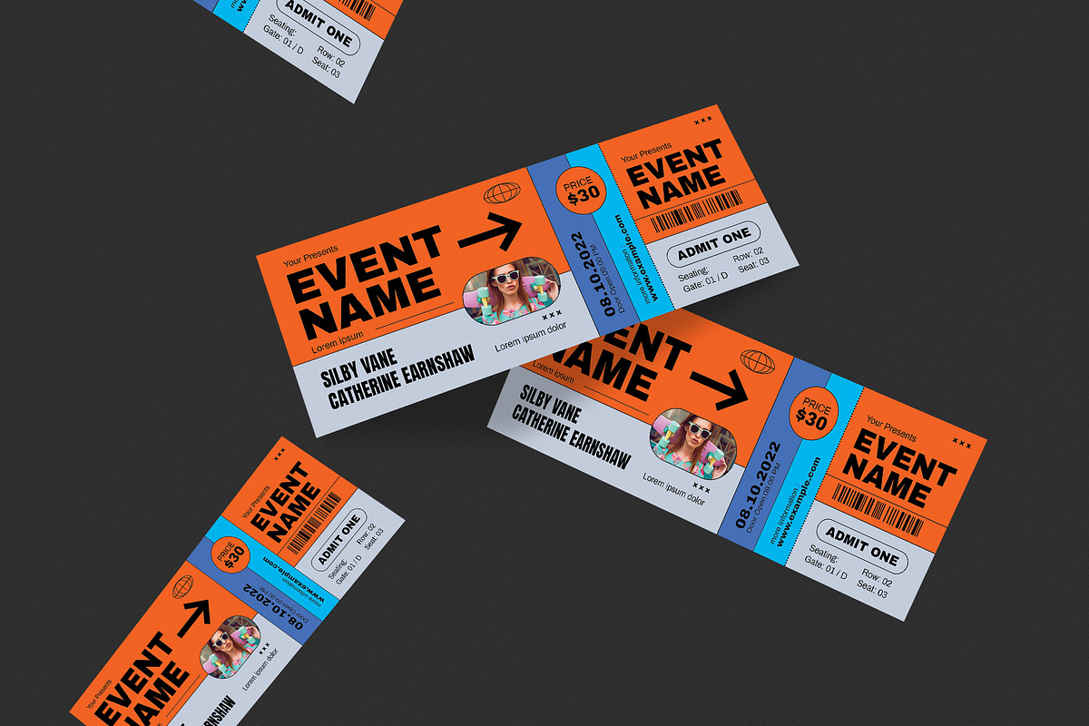 Event Ticket, a Card Template by Guuver (Photo 2 of 3)
