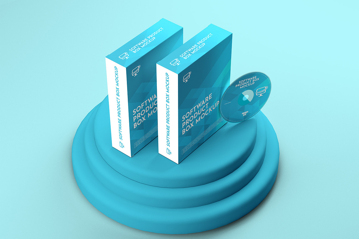 Software Product Box Mockup, a Packaging Mockup by Illusiongraphic (Photo 12 of 25)