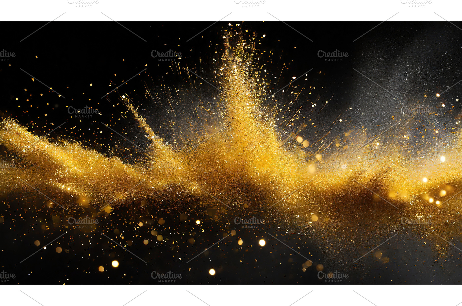 Golden dust particles exploding in a, an Abstract Photo by Igor Tichonow