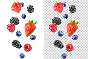 Falling berries, an Object Graphic by Fruits+Veggies (Thumbnail 4 of 5)