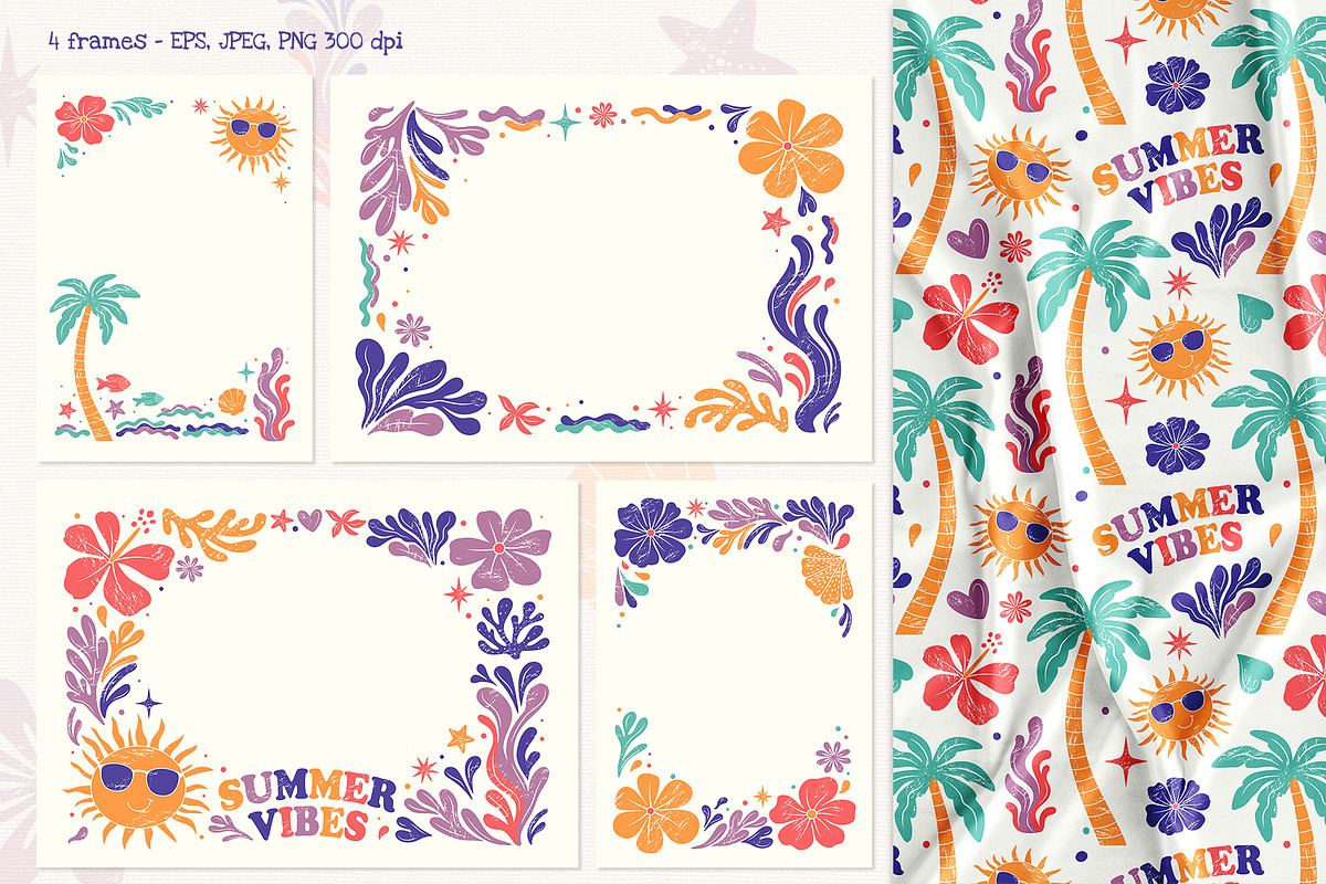 Tropical Summer Vector Clipart, an Illustration by Hanna's ArtLab (Photo 4 of 7)