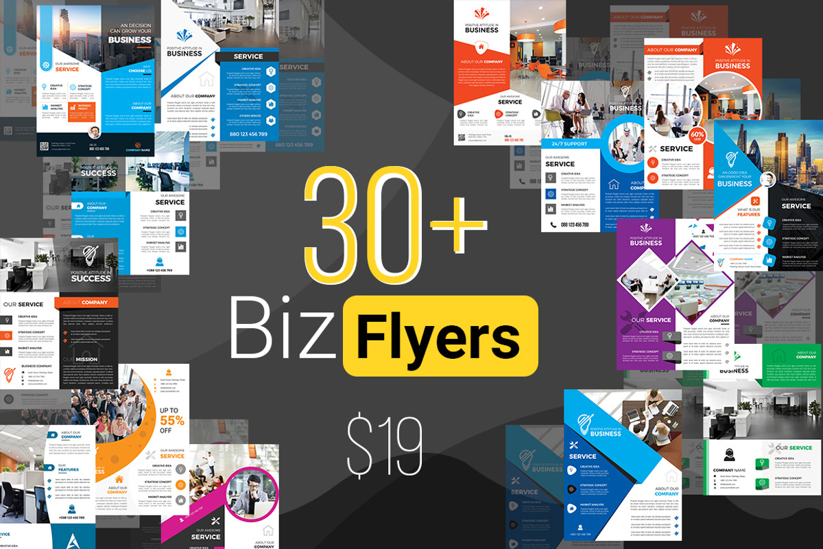 30+ Business Flyers Bundle, a Flyer Template by Imagine Design Studio (Photo 1 of 31)