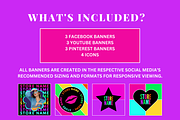 Neon Social Media Banners + Icons, a Social Media Template by SunshineStudioBoutique (Thumbnail 3 of 9)