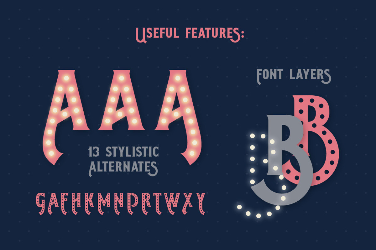 Shining Night font + bonus preview 5