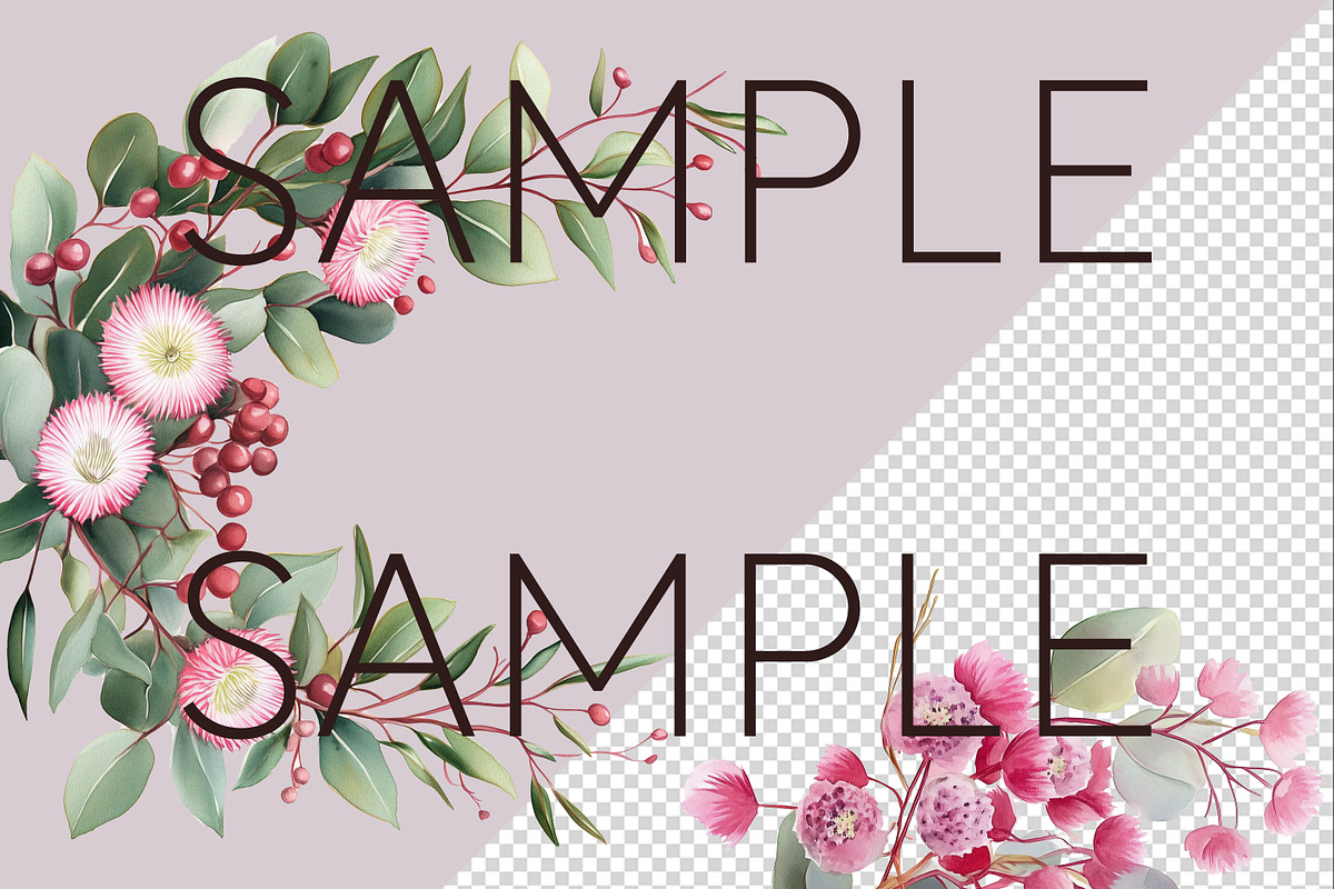 Australian Watercolur Flowers Mega, a Decorative Illustration by Pawcasso's Portraits (Photo 4 of 10)