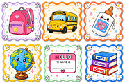 Preppy Back to School Frames Bundle, a Seasonal Illustration by Rose Art (Thumbnail 2 of 3)