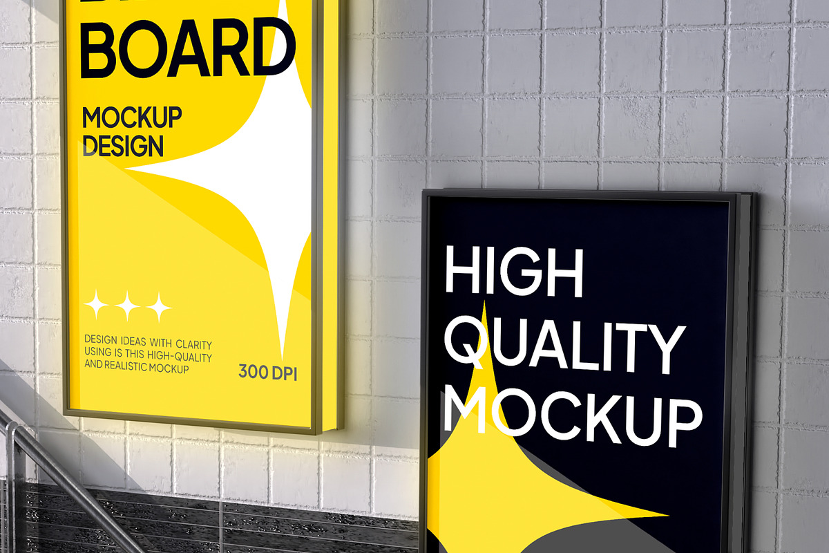 Underground Billboard Mockup, an Advertising Mockup by Permadi Creative