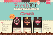 Coffee Cafe Branding Elements, an Illustration by Fresh ID (Thumbnail 1 of 5)