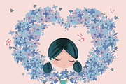 Set with cartoon girls - Cute girls, a Decorative Illustration by StudioLondon (Thumbnail 8 of 12)