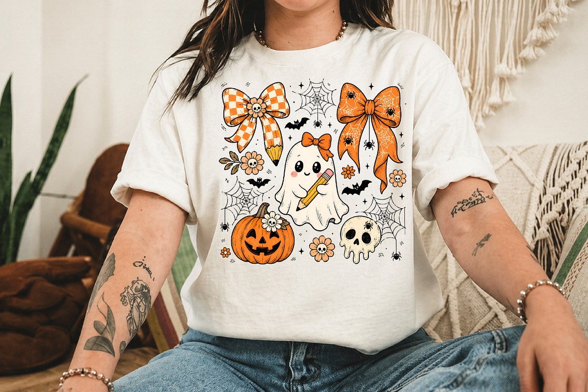 Halloween Teacher Ghost PNG, a Seasonal Illustration by Libby Wishes (Photo 3 of 4)