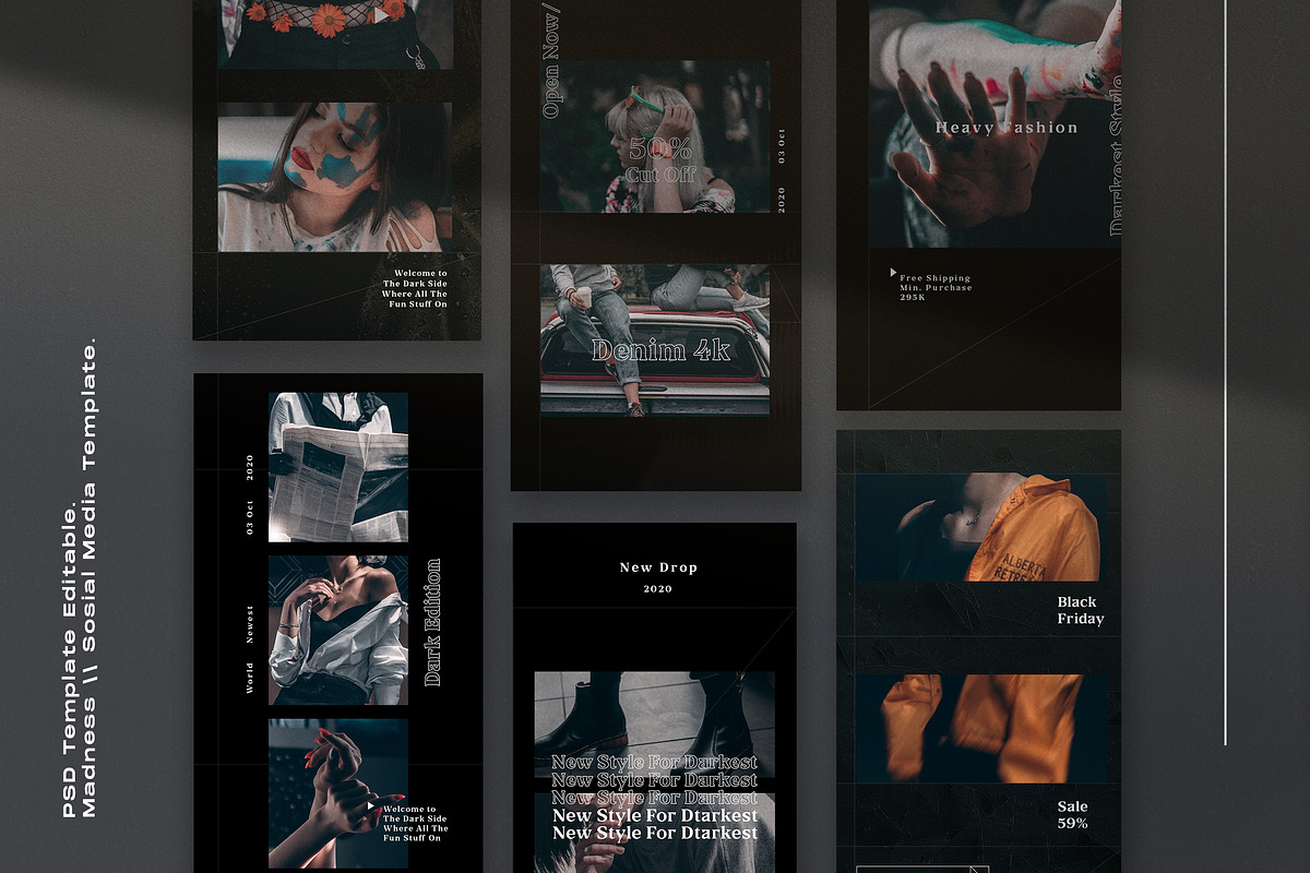 MADNESS - Instagram Template+Storis, a Social Media Template by Dirtytemp Studio (Photo 3 of 5)