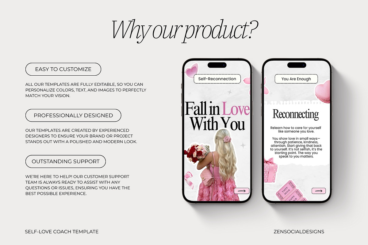 Pink Self-Care Coach Instagram Template preview 5