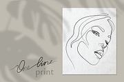 Woman Face Line Art Print, a Person Illustration by Anastasiia_Dzhioeva (Thumbnail 3 of 3)