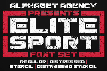 ELITE SPORT FONT SET, a Sans Serif Font by Alphabet Agency