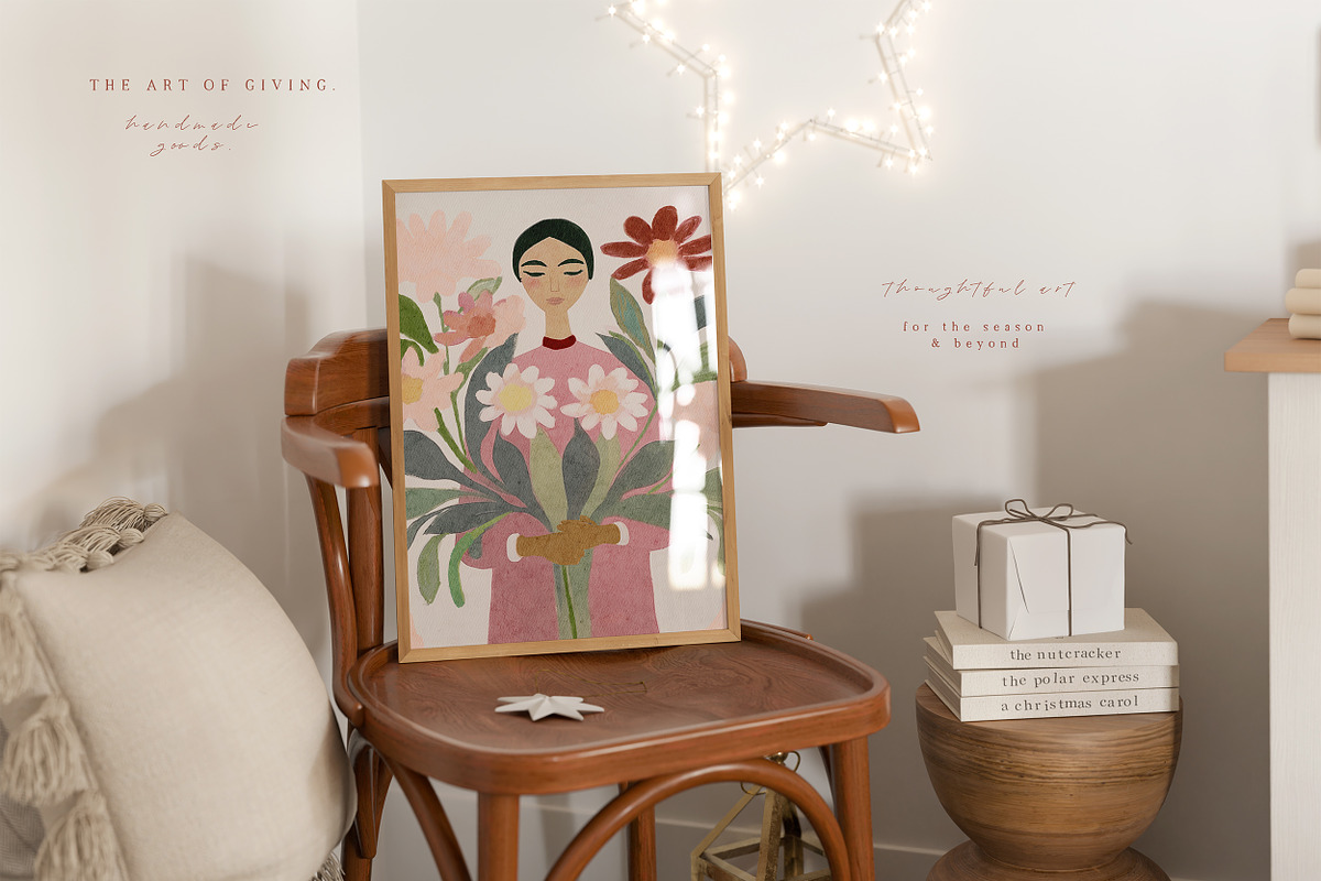 Modern Handmade Christmas Prints, a Background Graphic by Laras Wonderland (Photo 7 of 10)