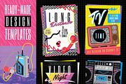 Retro Cool 1980s Poster Templates, a Texture Illustration by Wingsart Studio (Thumbnail 2 of 11)