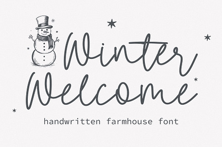 Winter Welcome - Handwritten font