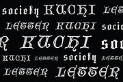 Kuchii Society Letter, a Blackletter Font by cromatixclassroom (Thumbnail 3 of 6)