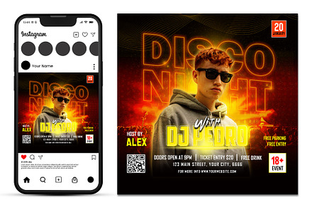 Music Dj flyer template, a Brochure Template by AbcStudio