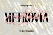 Metrovia | An Elegant Font Duo, a Script Font by Astageni (Thumbnail 1 of 12)