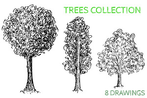 Hand Drawn Trees