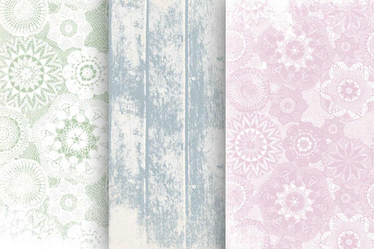 12 shabby romantic Digital Papers., a Pattern Graphic by CLIPART GARDEN (Photo 5 of 5)