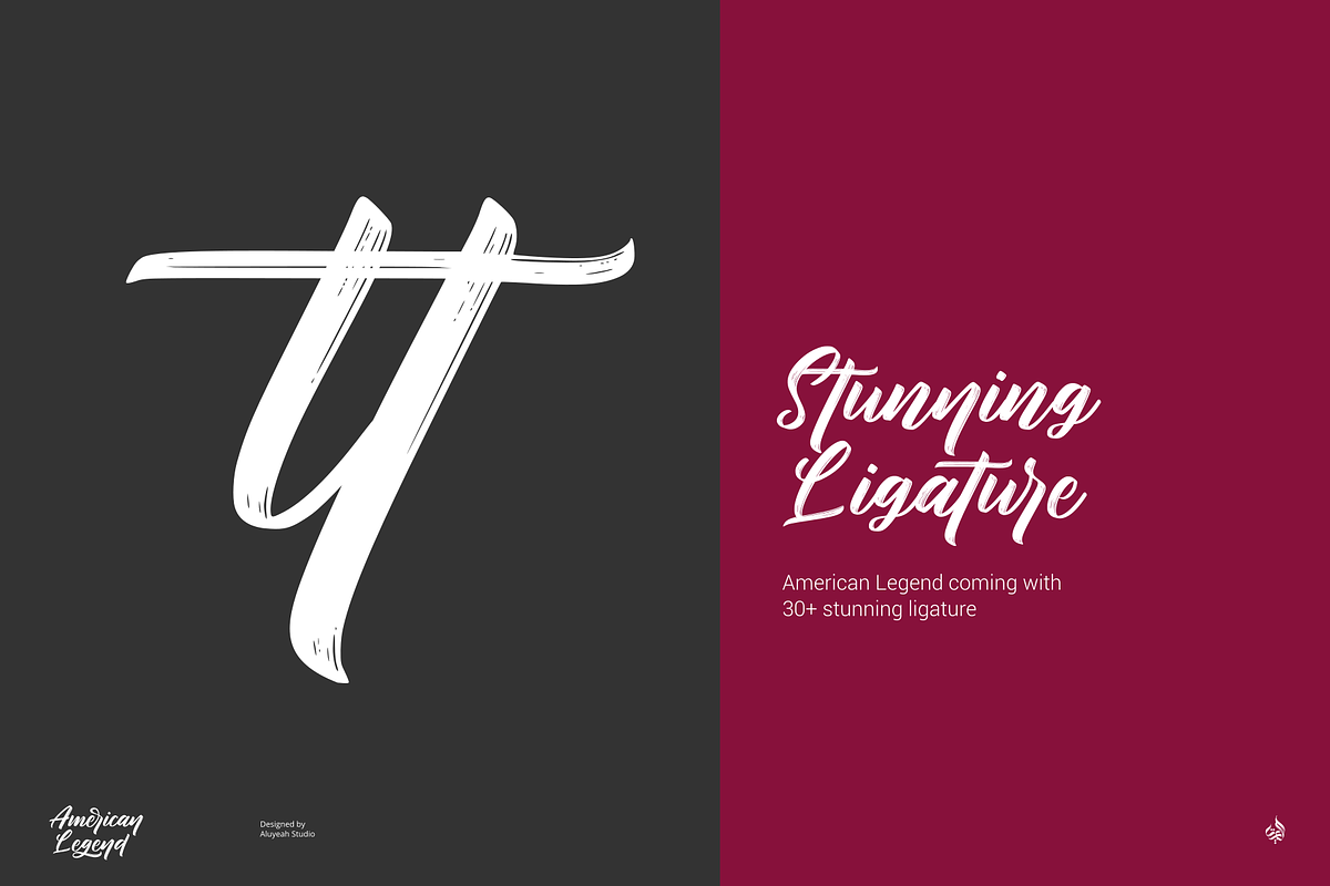 American Legend, a Script Font by Aluyeah Studio (Photo 5 of 14)