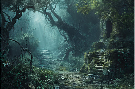 Whispering Ancient forest sun light, a Nature Photo by Ylivdesign