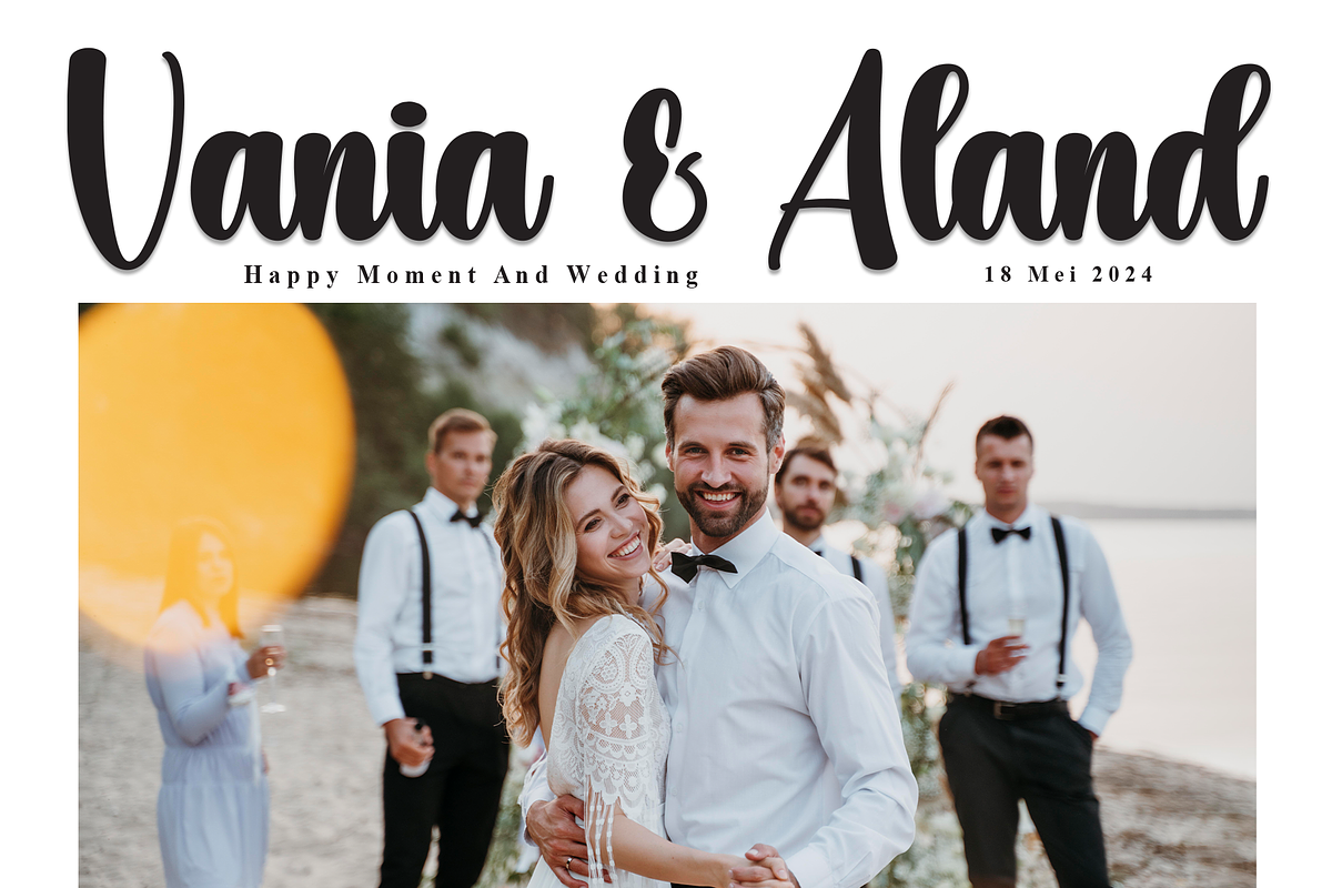 Kerchief Rainbow | Script Font, a Handwritten Font by Scratchones (Photo 2 of 8)