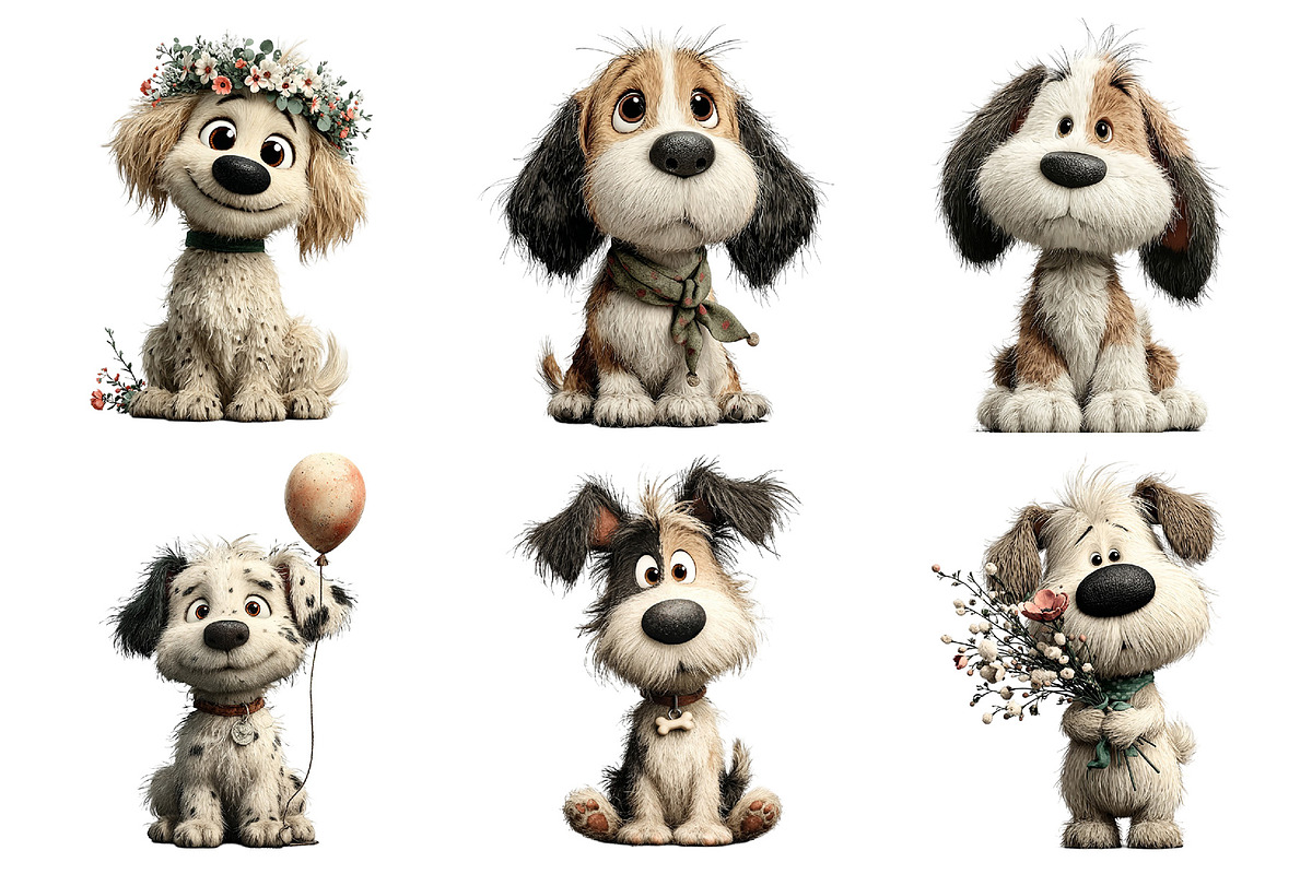 Cute Watercolor Dogs PNG Clipart, an Illustration by Daily.Designs (Photo 2 of 5)