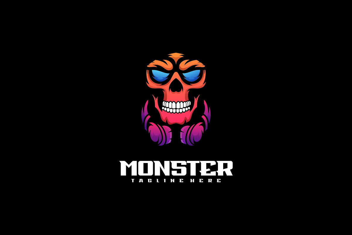Monster Gradient Colorful Logo., a Branding & Logo Template by ModalTampang