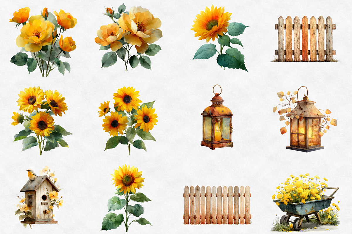 Spring Romance in Cottage Clipart, an Illustration by Designworld (Photo 3 of 6)
