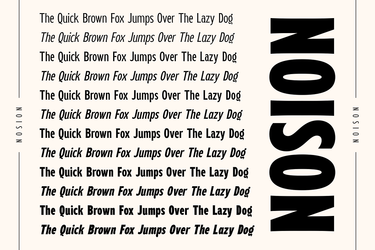 Noison Font Family, a Sans Serif Font by LoneArmy (Photo 5 of 12)
